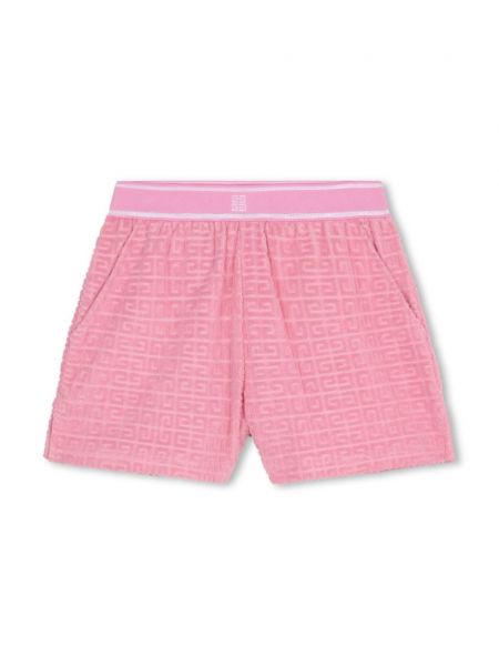 Jacquard shortsit tytöille Givenchy Kids pinkki