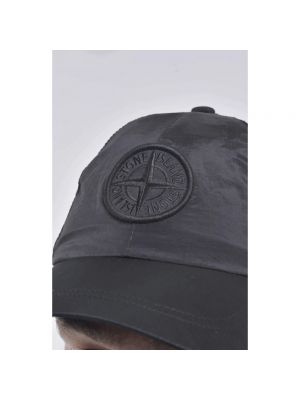 Nylonowa czapka z daszkiem Stone Island czarna