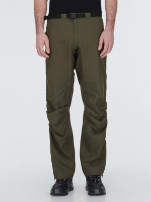 Pantalon droit en laine Gr10k vert