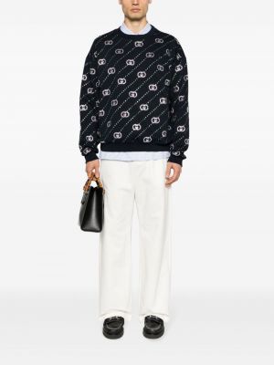 Sweatshirt aus baumwoll mit kristallen Gucci