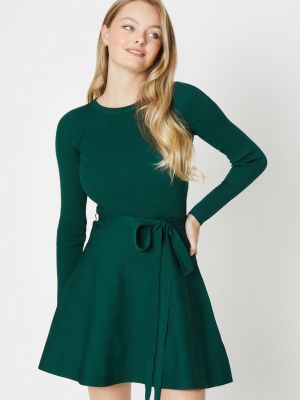 Трикотажный платье с поясом Oasis зеленый