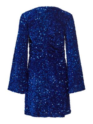 Коктейлна рокля Vila синьо