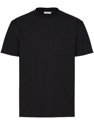 Βαμβακερή μπλούζα Valentino Garavani μαύρο