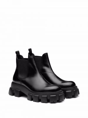 Chelsea boots en cuir Prada noir