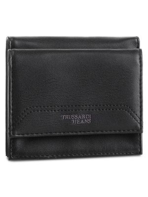 Novčanik s džepovima Trussardi crna
