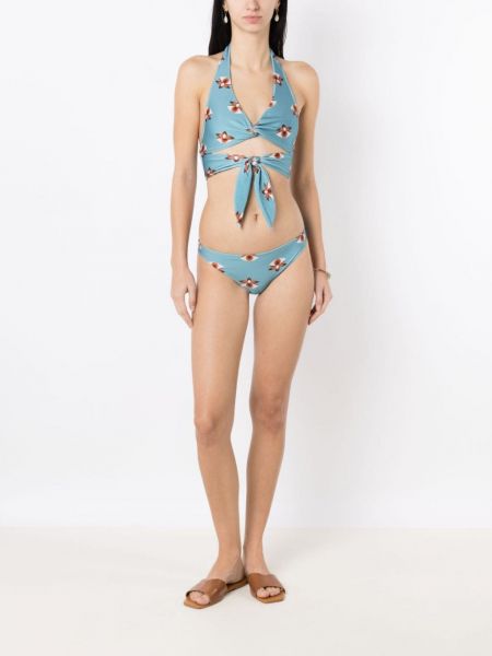 Bikini mit print Adriana Degreas blau