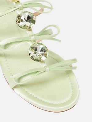 Saténové sandále Giambattista Valli zelená