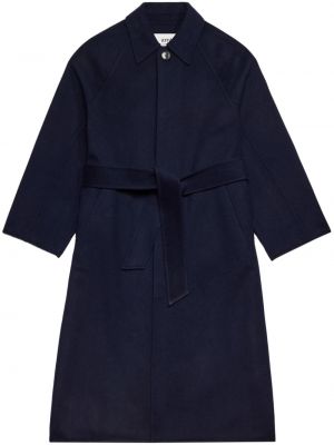 Kašmírový vlnený kabát Ami Paris modrá