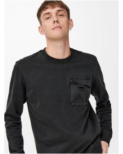 Džemperis su kišenėmis Only juoda