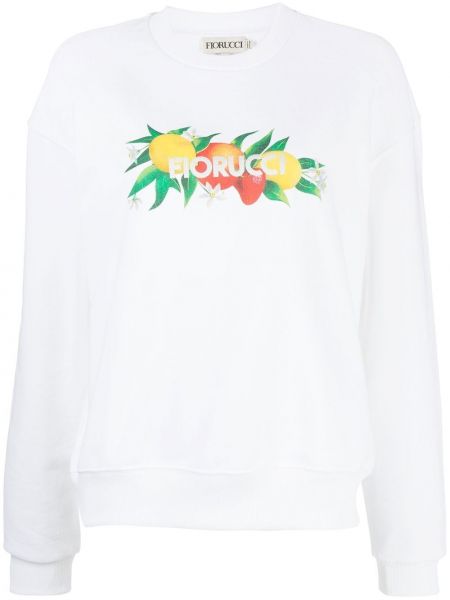 Sweatshirt mit rundhalsausschnitt mit print Fiorucci weiß