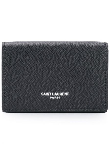Portefeuille en cuir Saint Laurent noir