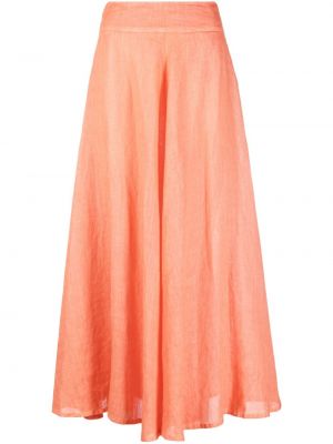 Bavlnená dlhá sukňa 120% Lino oranžová