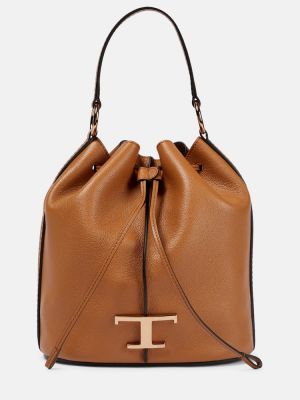 Кожаная сумка Tod's, коричневая