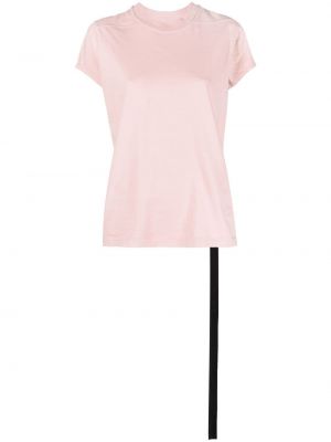 T-shirt con scollo tondo Rick Owens Drkshdw rosa
