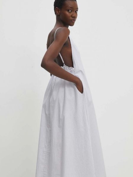 Біла бавовняна сукня міді Answear Lab