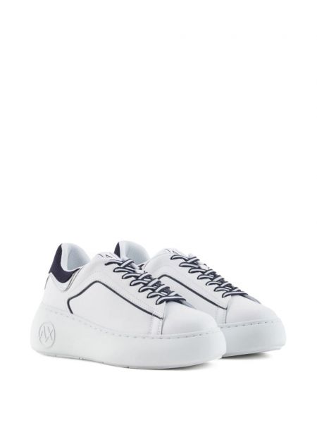 Sneakersy z nadrukiem chunky Armani Exchange białe