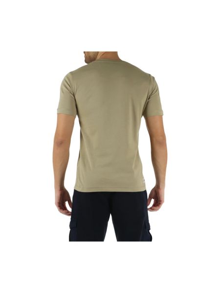 Camiseta con bordado de algodón Aeronautica Militare verde