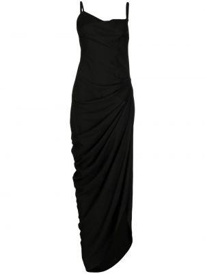 Asimetrična koktel haljina Jacquemus crna