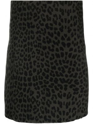 Vlnená sukňa s potlačou s leopardím vzorom P.a.r.o.s.h.