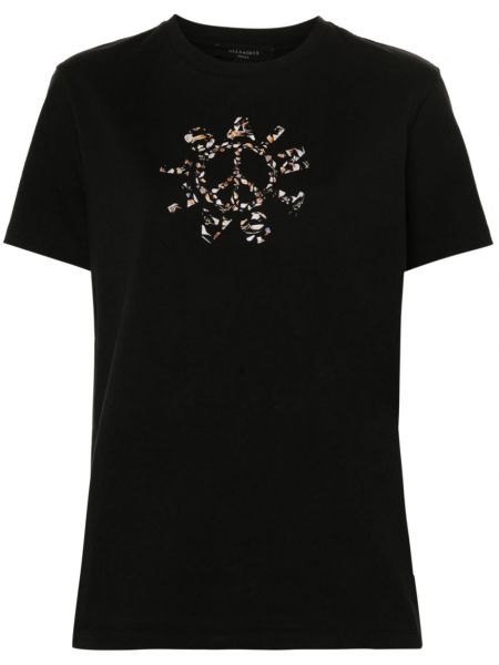 T-shirt i bomuld Allsaints sort