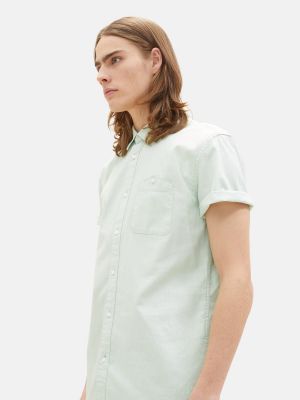 Rifľová košeľa Tom Tailor Denim zelená