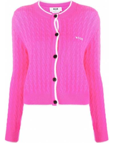 Brodert strikkegenser Msgm rosa