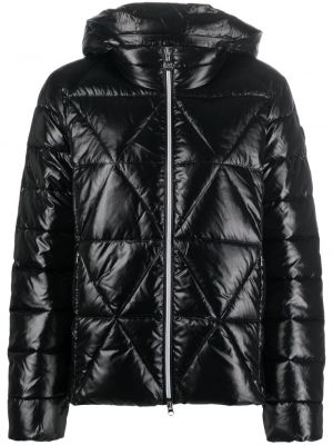 Prešívaná páperová bunda s kapucňou Ea7 Emporio Armani čierna