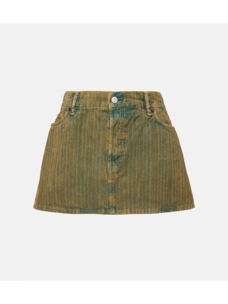 Menčestrová džínsová sukňa Acne Studios hnedá