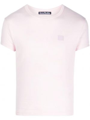 Памучна тениска Acne Studios розово