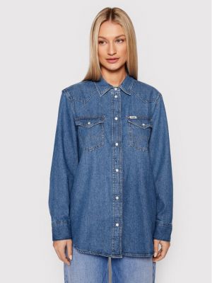 Koszula jeansowa casual Wrangler - niebieski