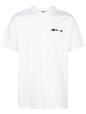 Bavlnené tričko Supreme biela