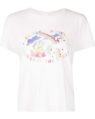 Camiseta con estampado Re/done blanco