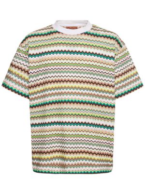 Camiseta de algodón de tela jersey Missoni verde