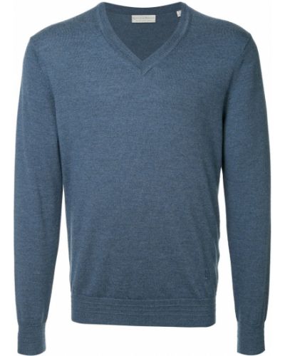 Jersey con escote v de tela jersey Gieves & Hawkes azul