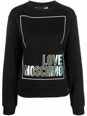 Trykt sweatshirt Love Moschino svart