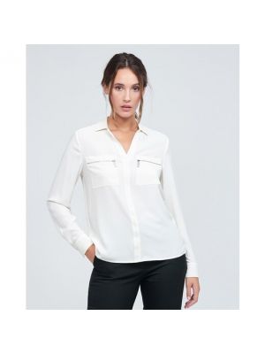 Camisa manga larga con bolsillos Calvin Klein blanco