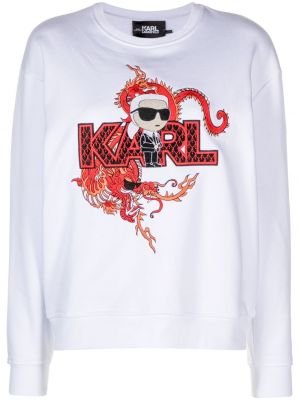Bluza bawełniana Karl Lagerfeld biała