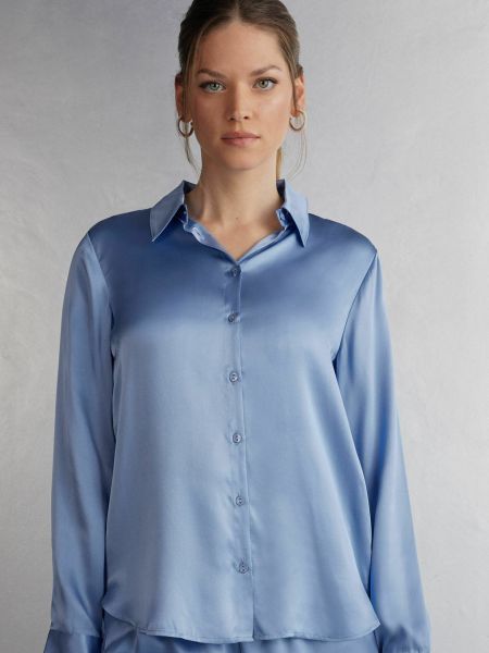 Синяя блузка с длинным рукавом Intimissimi