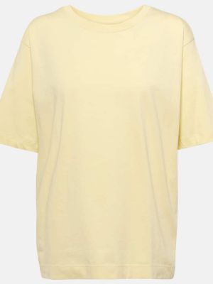 Camiseta de algodón de tela jersey Dries Van Noten amarillo
