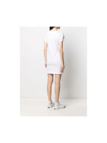 Mini vestido con estampado manga corta con corazón Love Moschino blanco