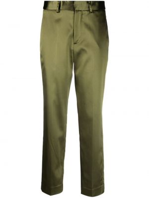 Pantaloni din satin P.a.r.o.s.h. verde