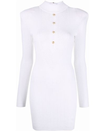 Strikket dress Balmain hvit