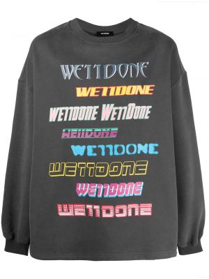 Sweatshirt mit print We11done grau