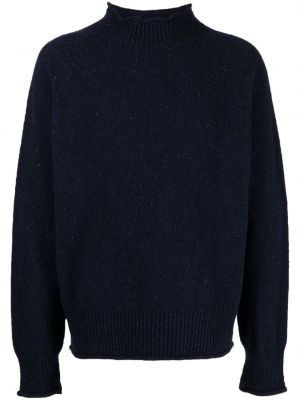 Плетен пуловер Ymc синьо