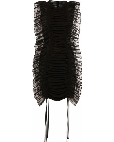 Mini šaty na zip jersey Rochas - černá