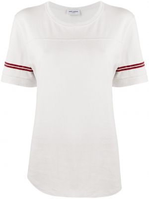 Camiseta con estampado Saint Laurent blanco