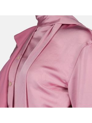 Blusa de raso asimétrica Victoria Beckham rosa