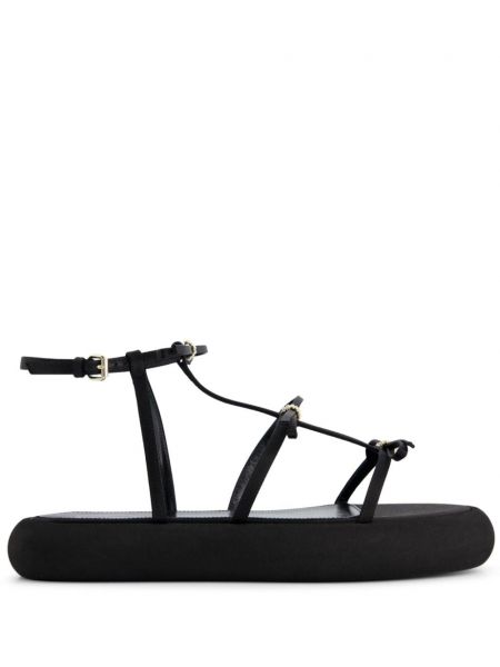 Sandále s mašľou Giambattista Valli čierna