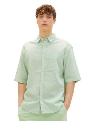 Дънкова риза Tom Tailor Denim зелено