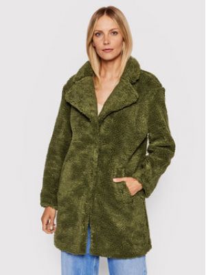 Urban Classics Kožuch Sherpa TB3058 Zelená Oversize